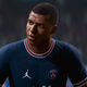 Soccer Kylian Mbappé runs down the field.